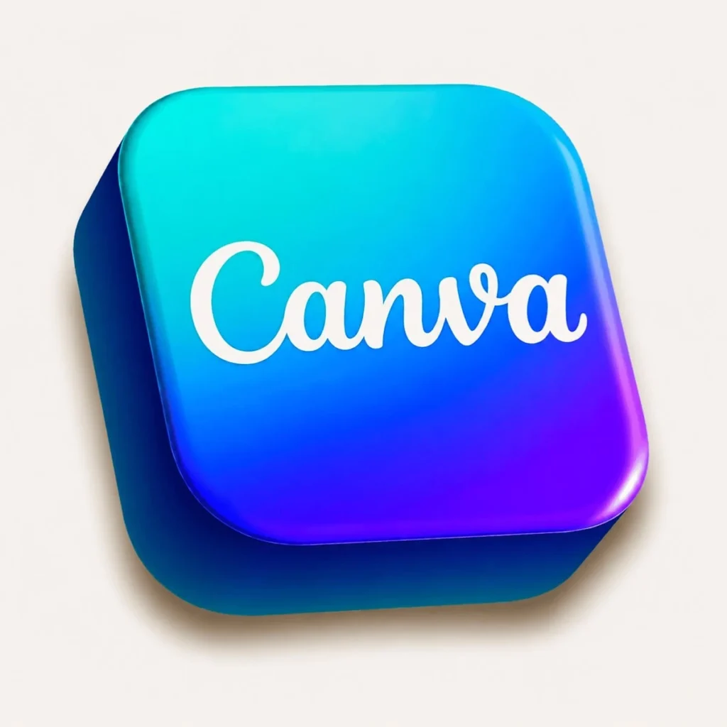 3D Canva app logo representing design tools used by the best digital marketing strategist in Kasaragod.